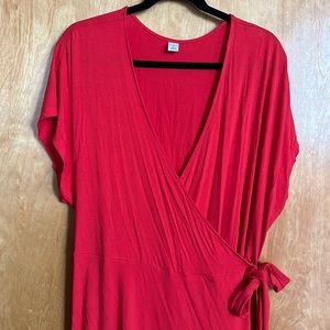 Short sleeve wrap dress